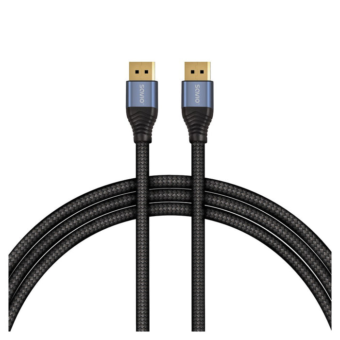 Savio CL-210 DisplayPort кабел 2 м Черен