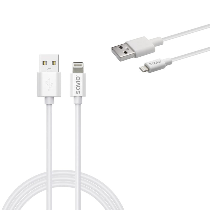 Savio CL-193 USB кабел USB 2.0 2 м USB A USB C/Светкавично бял