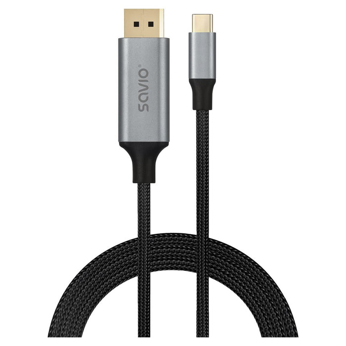 Savio CL-208 USB кабел USB 3.2 Gen 1 (3.1 Gen 1) 2 м USB C Черен, Сив