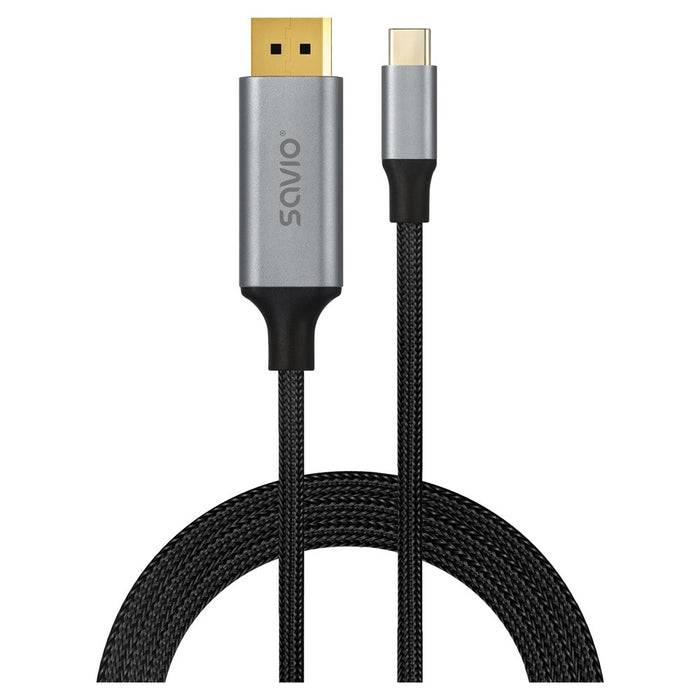 Savio CL-208 USB кабел USB 3.2 Gen 1 (3.1 Gen 1) 2 м USB C Черен, Сив