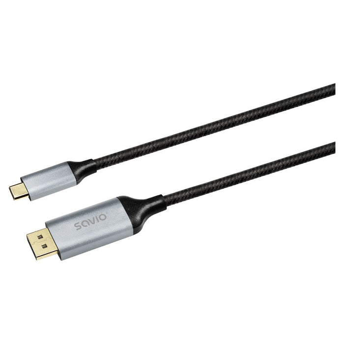 Savio CL-208 USB кабел USB 3.2 Gen 1 (3.1 Gen 1) 2 м USB C Черен, Сив