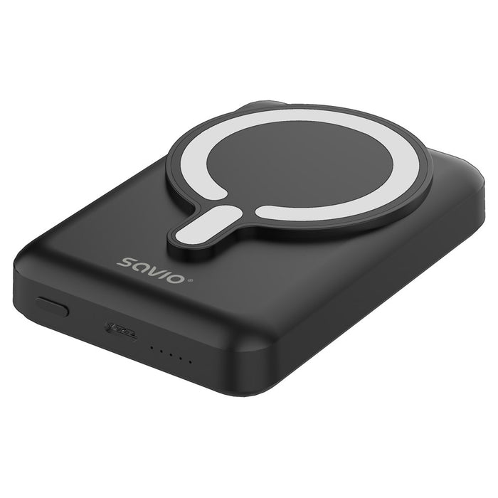 Savio POWERBANK BA-12 10000 mAh, черен, магнитен