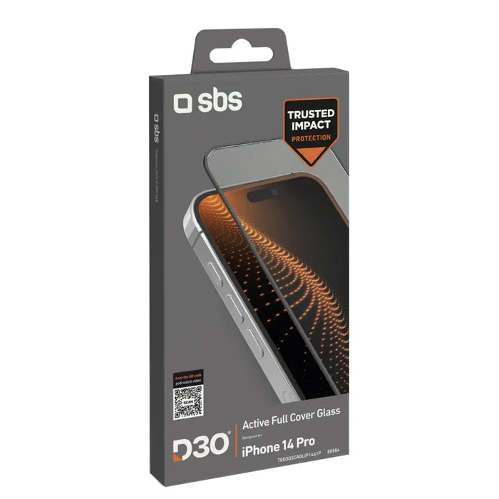 SBS D3O закалено стъкло с рамка за iPhone 14 Pro