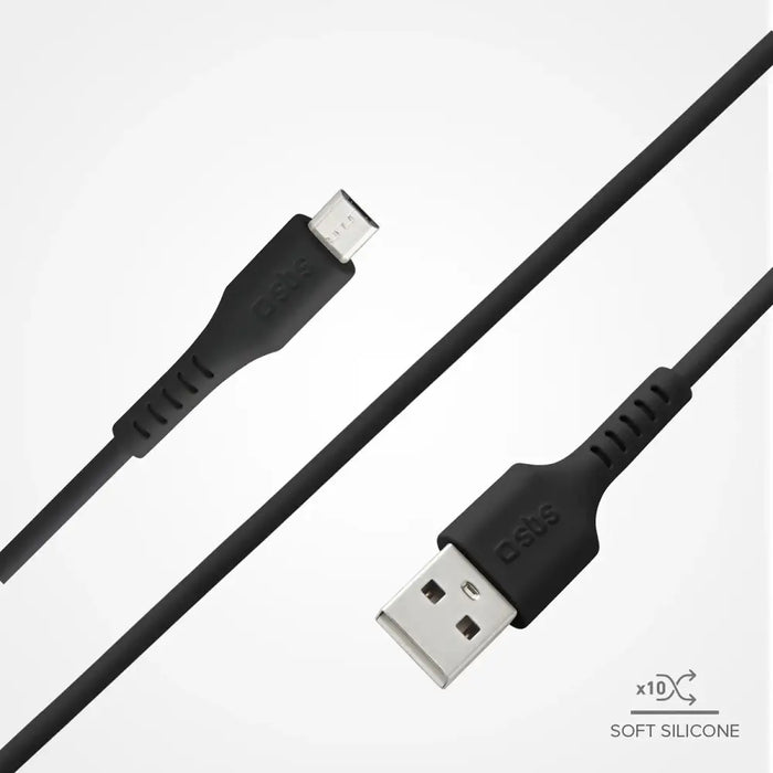 SBS LTHL200 USB-A - Micro-USB кабел 1m - Черен