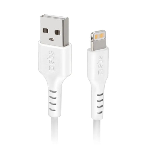 SBS TECABLEUSBIP589W USB-A - Lightning кабел - бял