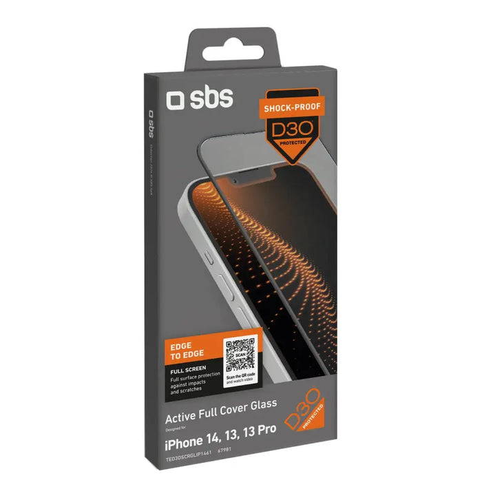 SBS Tempered Glass D30 с рамка за iPhone 13 / 13 Pro / 14