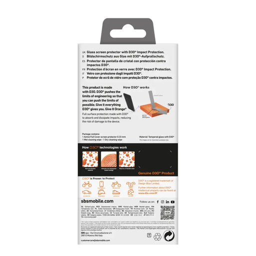 SBS Tempered Glass D3O с рамка за iPhone 16 Plus / iPhone