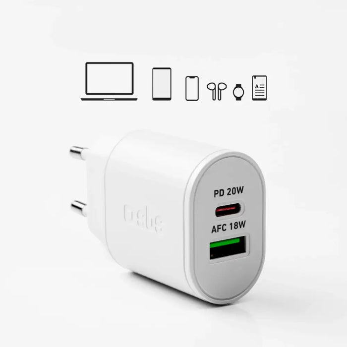 SBS TETRPD20W 20W USB-A USB-C стенно зарядно устройство