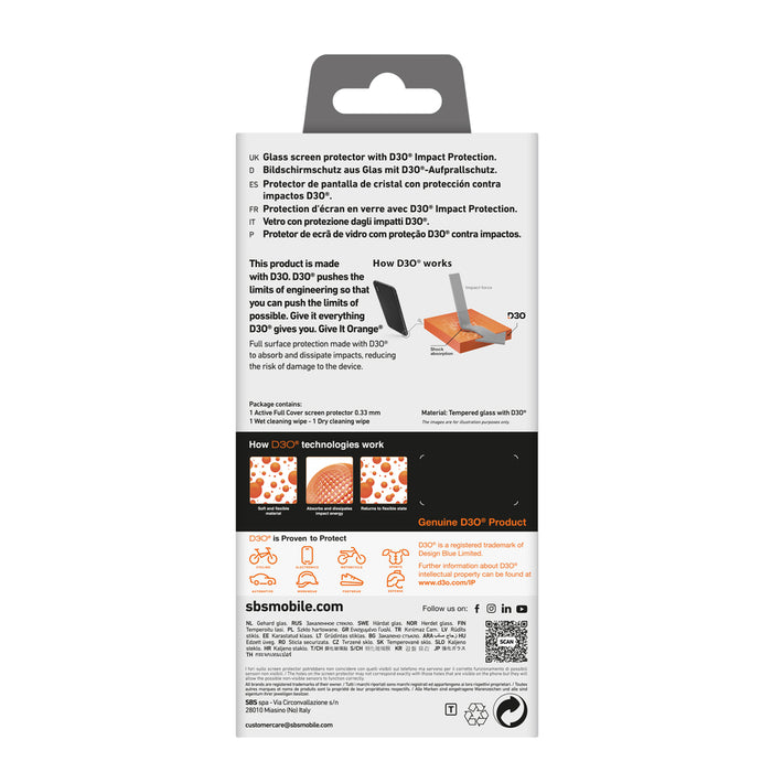 SBS Tempered Glass D3O с рамка за iPhone 16 Pro Max