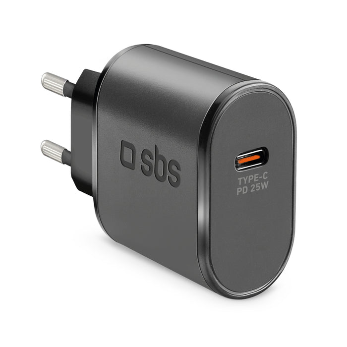SBS TETR1CPD25 25W USB-C стенно зарядно устройство с мощност - черно
