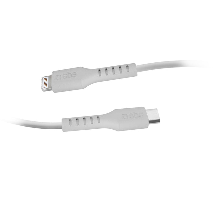 SBS TECABLELIGTC1W USB-C - Lightning Cable MFi Certified, 1m - Бял