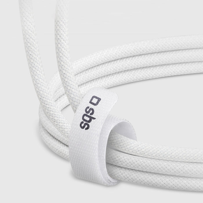 SBS TECABLETISSUETCCG USB-C - USB-C 1.5m 60W плетен кабел - сив