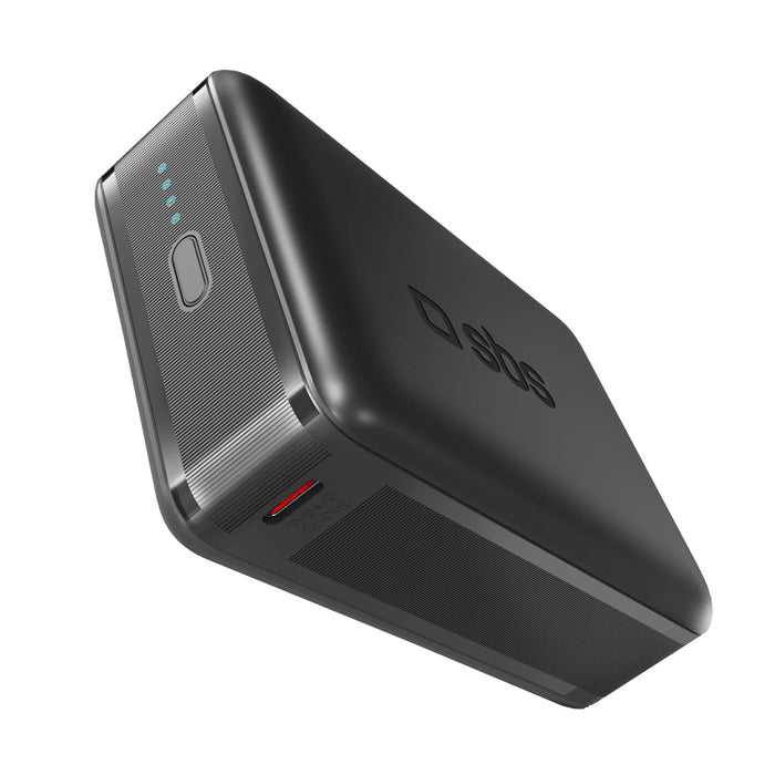 Преносима батерия Powerbank SBS 20000mAh 65W PD AFC USB-C USB-A за лаптоп, таблет, смартфон - черен