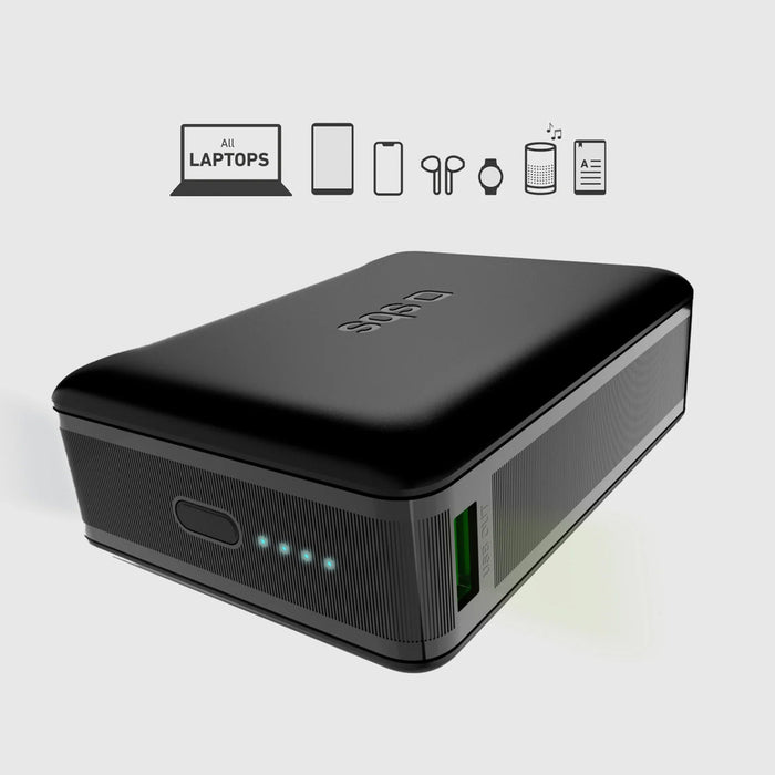 Преносима батерия Powerbank SBS 20000mAh 65W PD AFC USB-C USB-A за лаптоп, таблет, смартфон - черен
