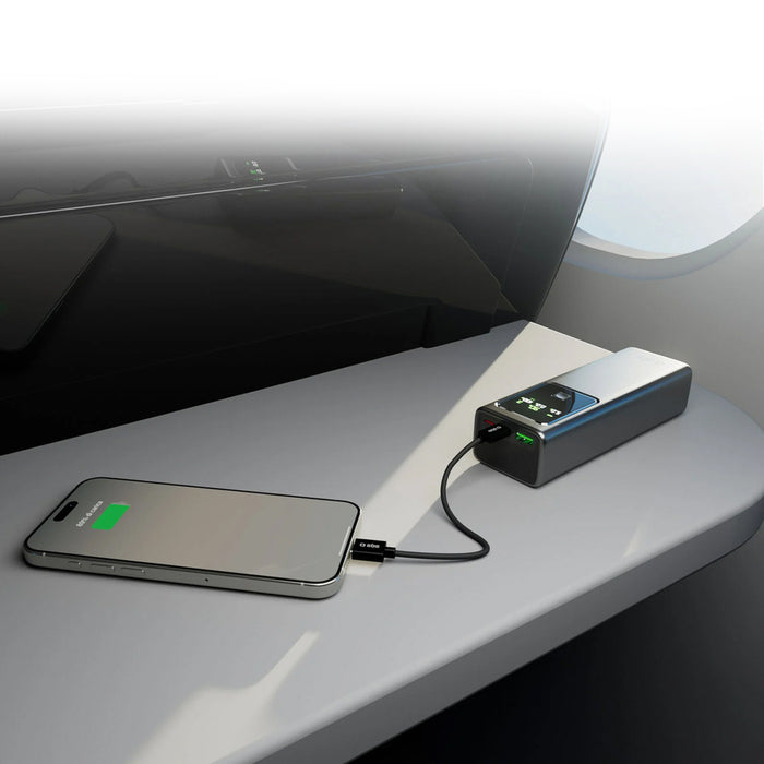 Преносима батерия Powerbank SBS 20000mAh PD 100W с LCD дисплей - сив