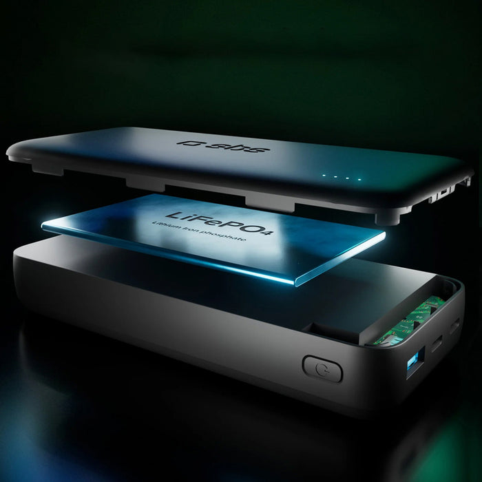 SBS Infinity Преносима батерия Powerbank 20000mAh 10W LiFePo₄ USB-A USB-C - черен