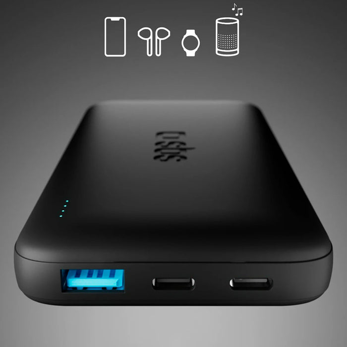 SBS Infinity Преносима батерия Powerbank 10000mAh 10W LiFePo₄ USB-A USB-C - черен