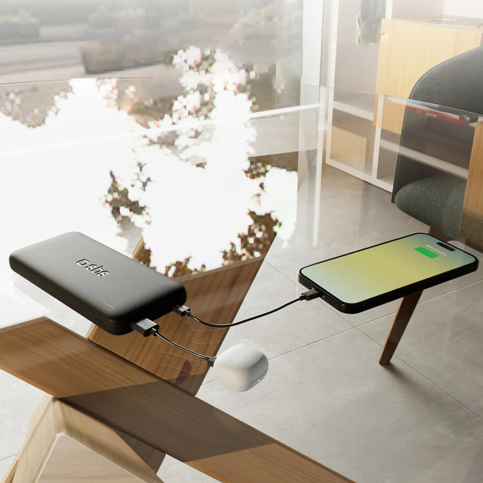 SBS Infinity Преносима батерия Powerbank 10000mAh 10W LiFePo₄ USB-A USB-C - черен