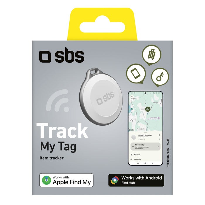 Универсален тракер SBS Track My Tag - бял