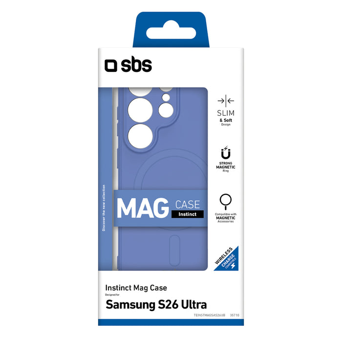 Калъф SBS Instinct Mag за Samsung Galaxy S26 Ultra, съвместим с MagSafe - син