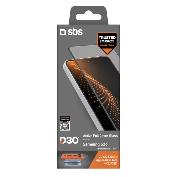SBS D3O стъклен протектор с апликатор за Samsung Galaxy S26