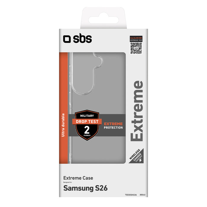 Калъф SBS Extreme X2 за Samsung Galaxy S26 - прозрачен