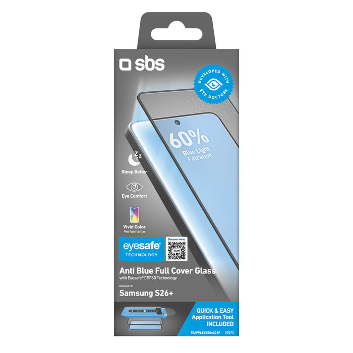 Закалено стъклено фолио SBS Eyesafe за Samsung Galaxy S26 Plus с апликатор