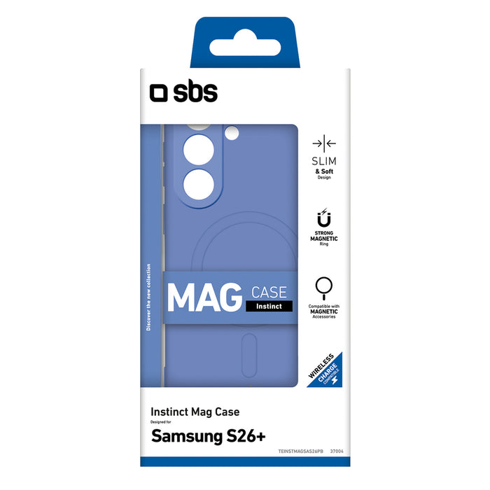 Калъф SBS Instinct Mag за Samsung Galaxy S26 Plus, съвместим с MagSafe - син