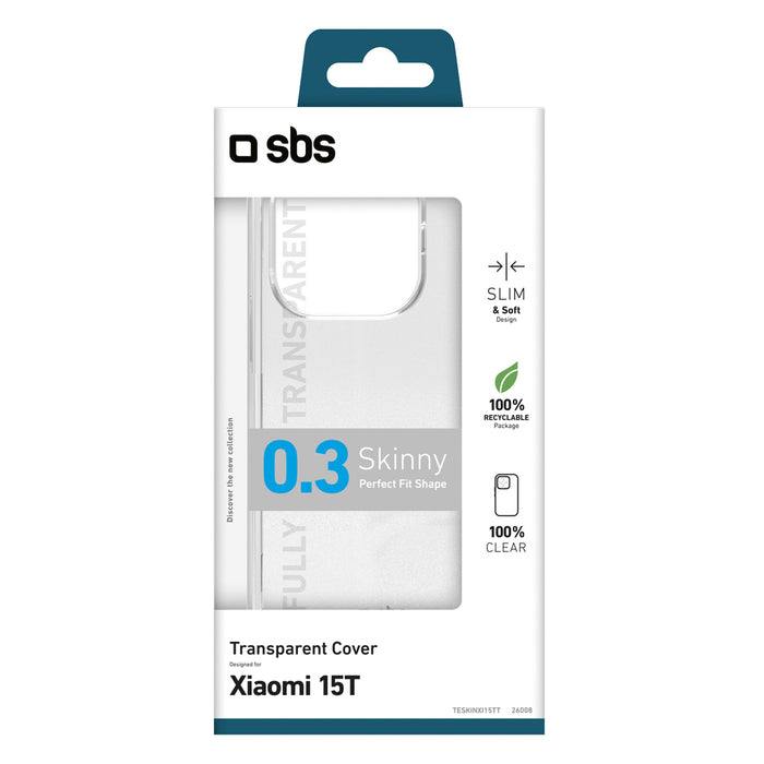 SBS Skinny Cover за Xiaomi 15T - прозрачен