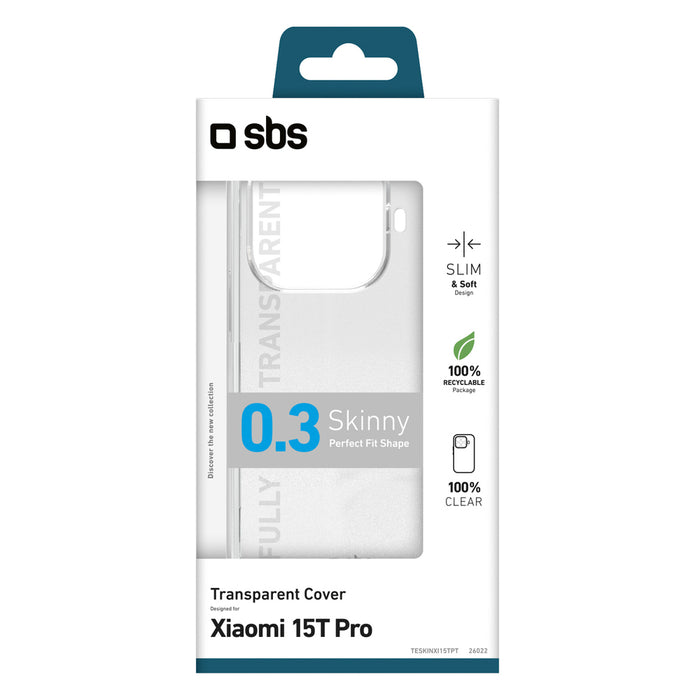 SBS Skinny Cover за Xiaomi 15T Pro - прозрачен