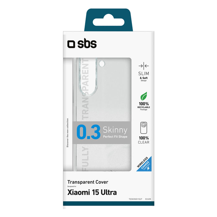 SBS Skinny Cover за Xiaomi 15 Ultra - прозрачен
