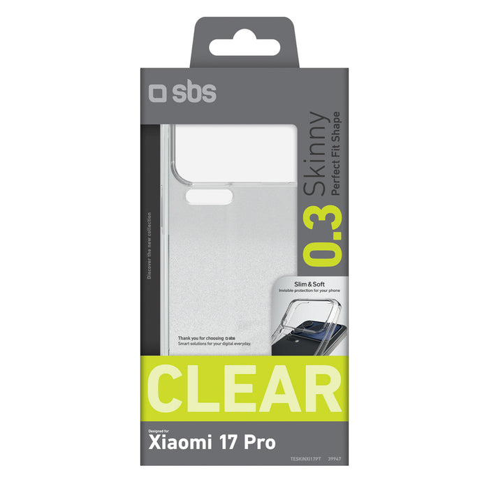 SBS Skinny Cover за Xiaomi 17 Pro - прозрачен