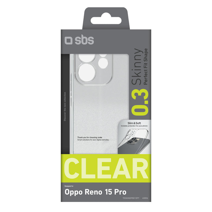 SBS Skinny Cover за Oppo Reno 15 Pro - прозрачен