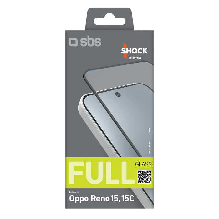 SBS пълно покритие от закалено стъкло за Oppo Reno 15