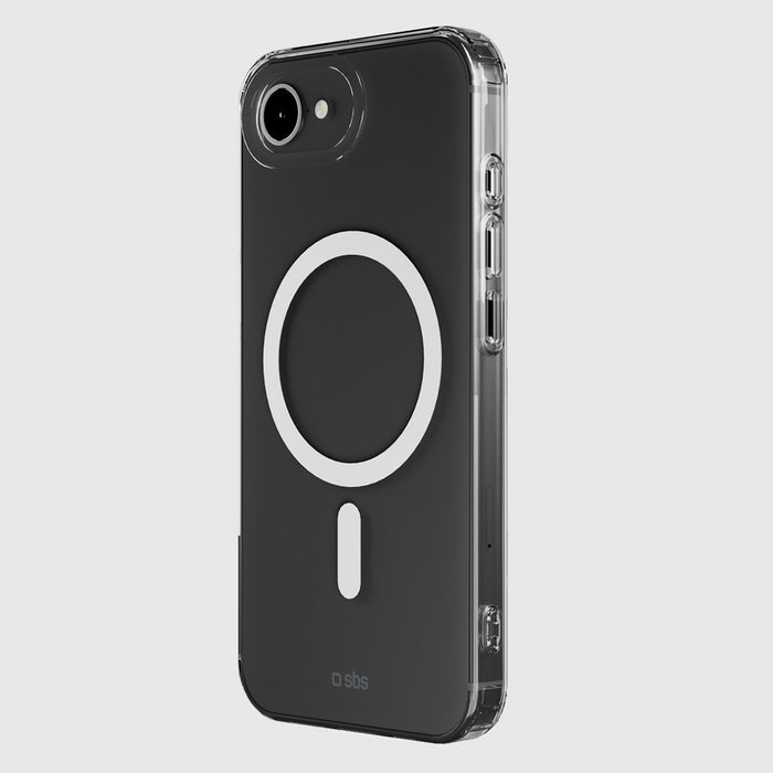 SBS Cover Light Mag Защитен калъф за iPhone 16e / 17e, съвместим с MagSafe - прозрачен
