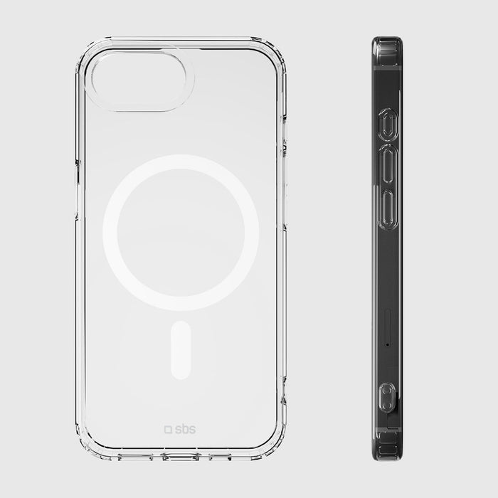 SBS Cover Light Mag Защитен калъф за iPhone 16e / 17e, съвместим с MagSafe - прозрачен