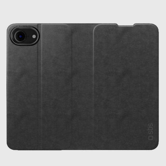 SBS Калъф-портфейл Smooth за iPhone 16e / 17e с капак - черен