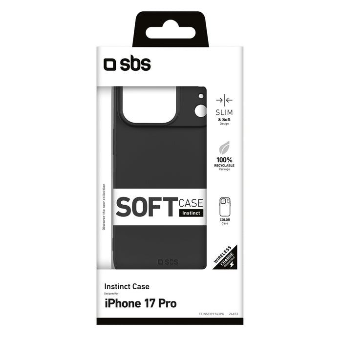 Калъф SBS Instinct за iPhone 17 Pro - черен