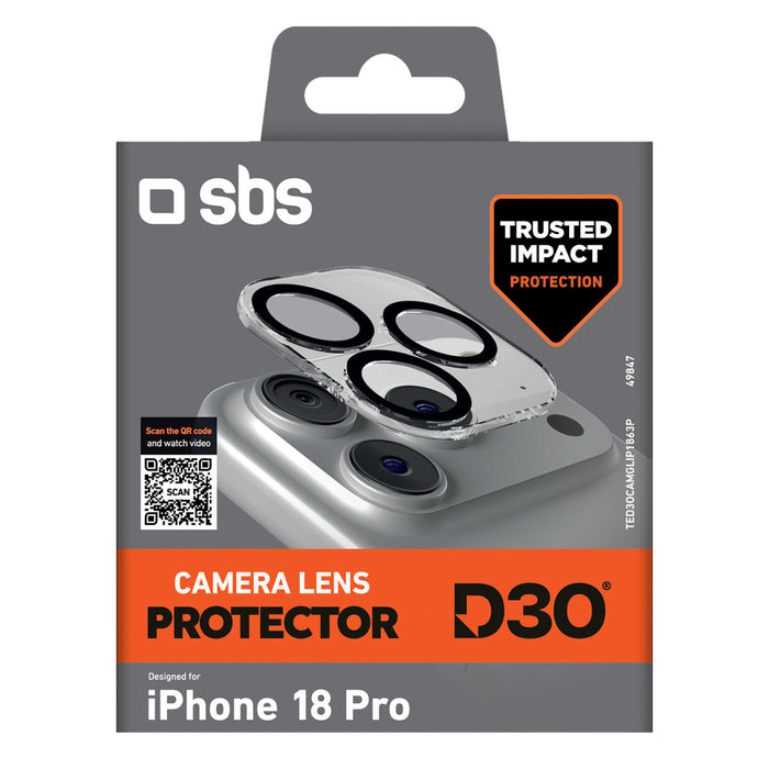 Протектор за обектив на камера SBS D3O за iPhone 18 Pro