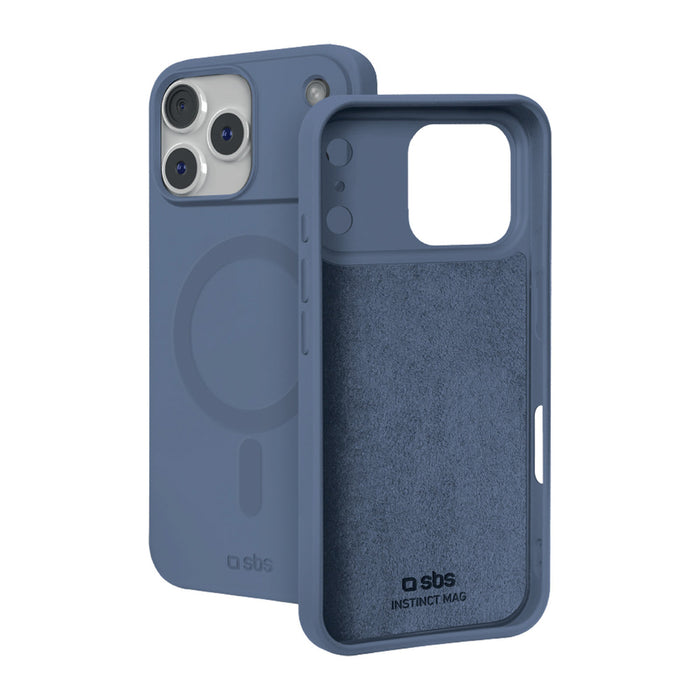 Калъф SBS Instinct Mag за iPhone 18 Pro / 17 Pro, съвместим с MagSafe - син