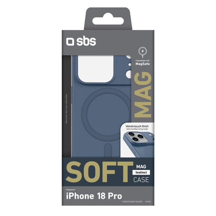 Калъф SBS Instinct Mag за iPhone 18 Pro / 17 Pro, съвместим с MagSafe - син