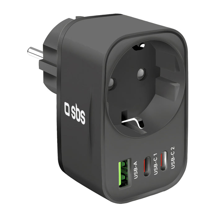 Разклонител SBS 99098 2XUSB-C 1XUSB-A
