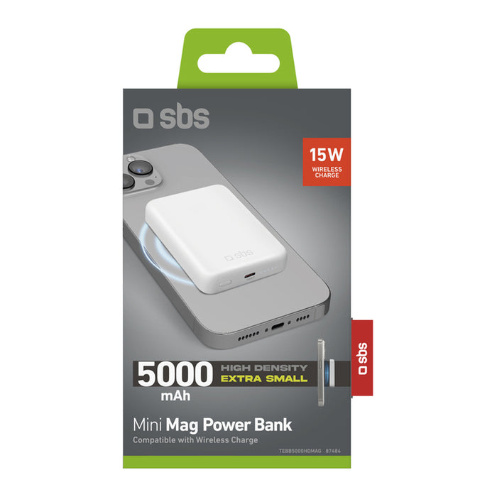 ВЪНШНА БАТЕРИЯ SBS 5000 mAh MiniMag 15W 87484