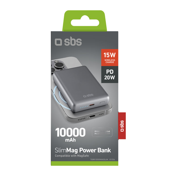 ВЪНШНА БАТЕРИЯ SBS 10000 mAh SlimMag 20W 81536