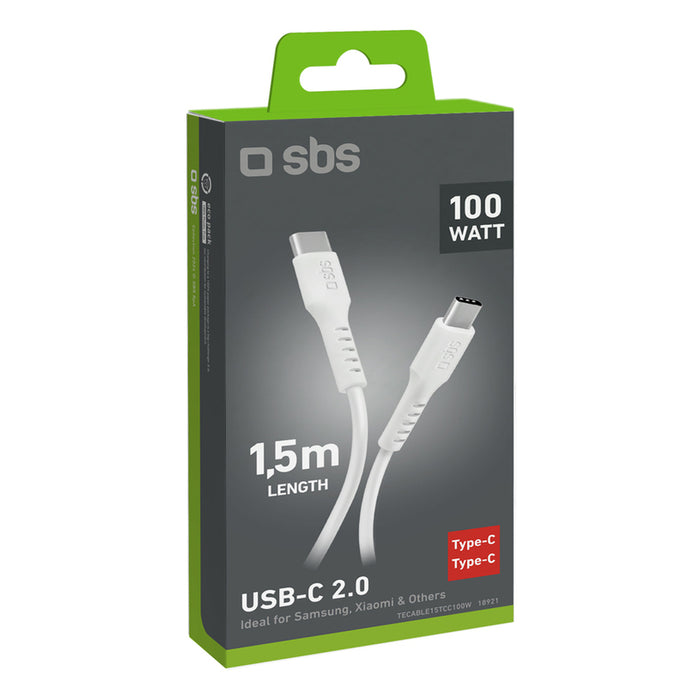 КАБЕЛ SBS USB-C 2.0 100W 1.5 m WH 18921