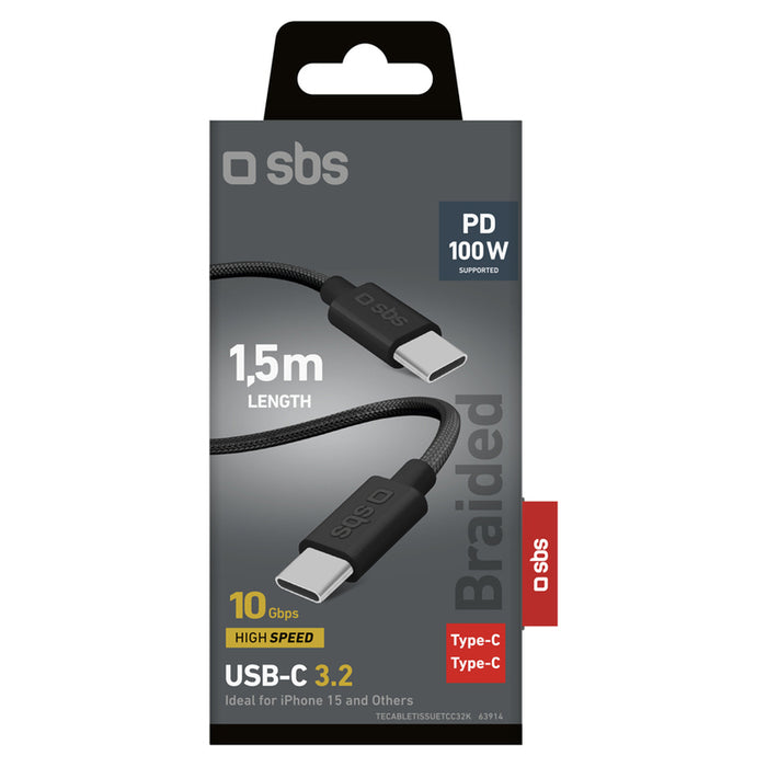 Кабел SBS USB-C 3.2 100WPD 1.5M 63914