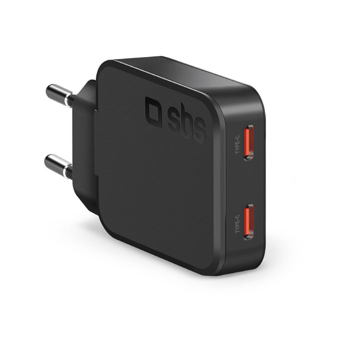 ЗАРЯДНО 220V SBS 65W PD 2xUSB-C 23755