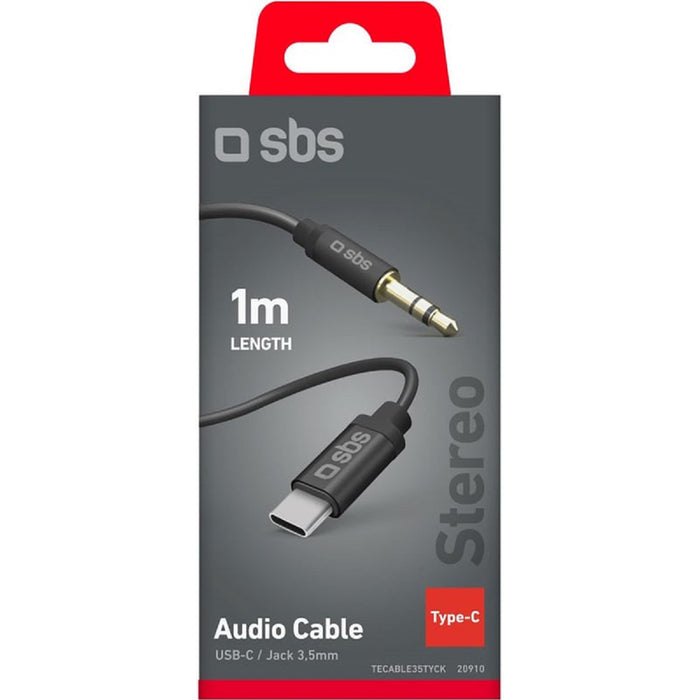 КАБЕЛ SBS USB-C TO 3.5 MM 100 СМ BLACK