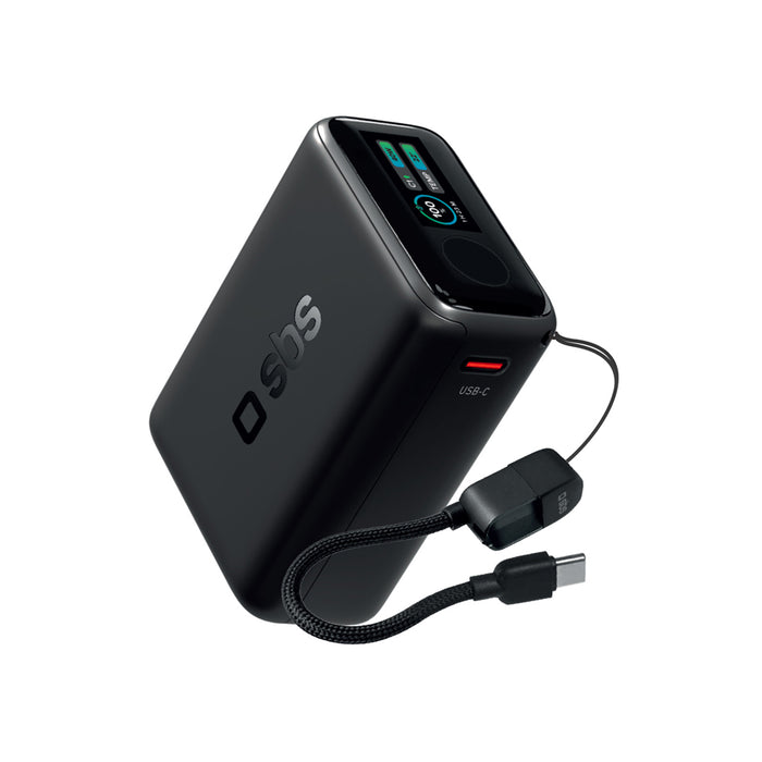 ВЪНШНА БАТЕРИЯ SBS 10000 mAh 40W LCD Black 36748