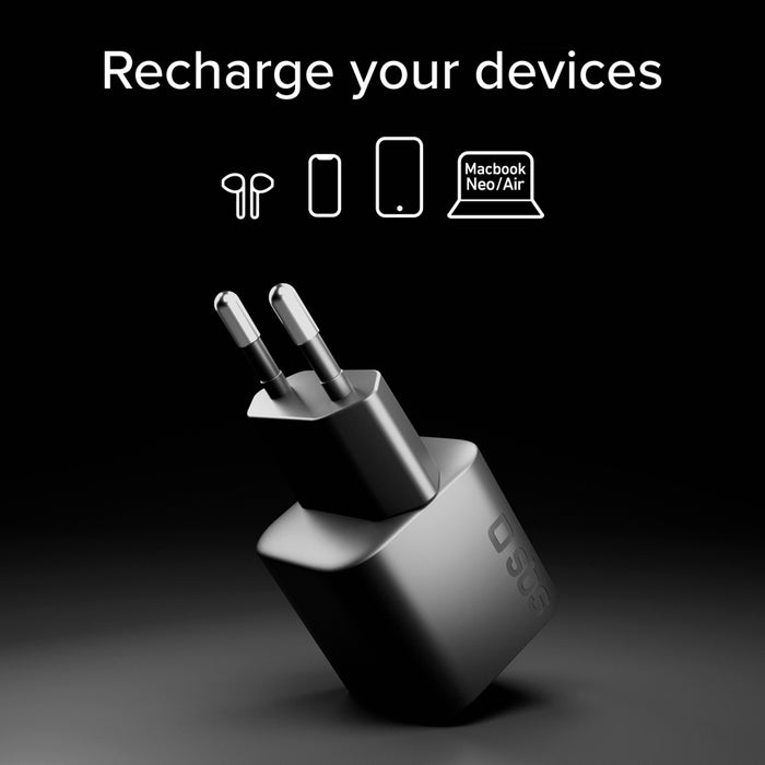ЗАРЯДНО 220V SBS 30W PD USB-C BK 34973 GSM, Tablet